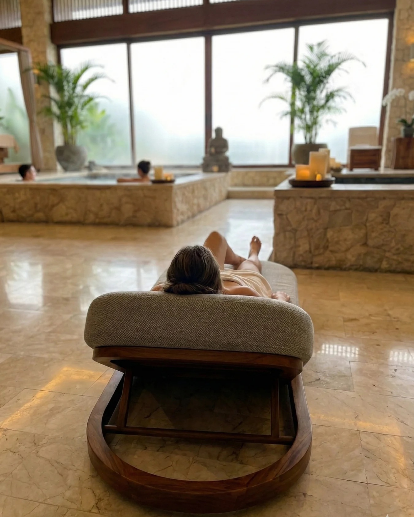 Sofya Masif Ahşap Şezlong