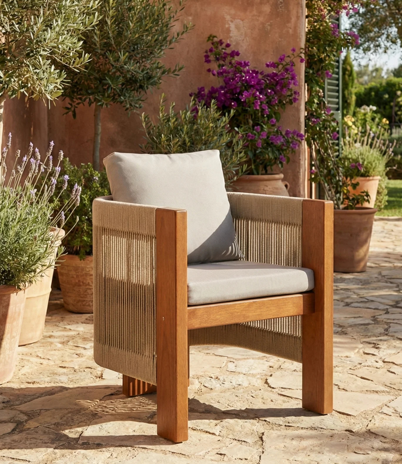 Tokyo İp Örgü Detaylı Sandalye