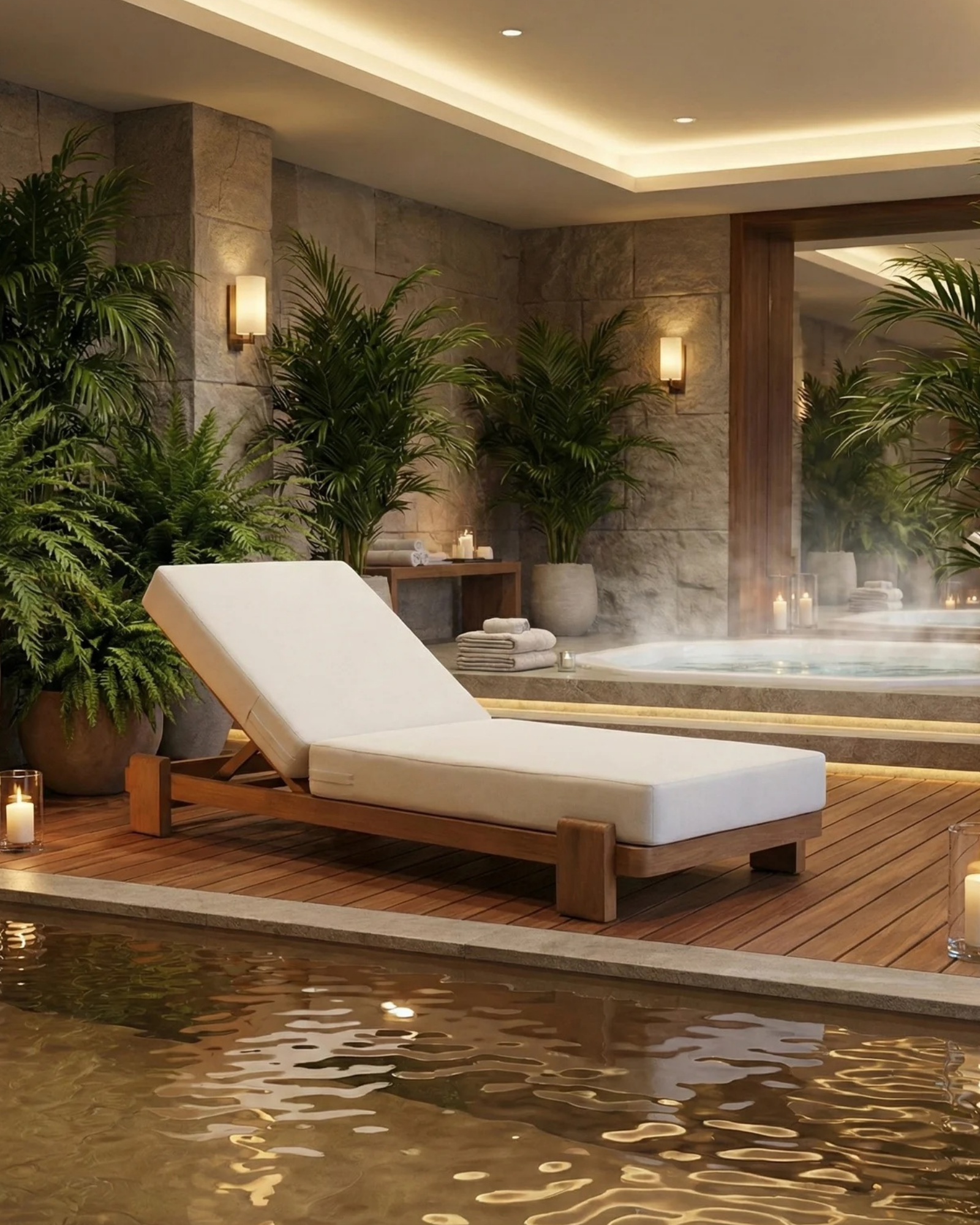 Tokyo Masif Ahşap Şezlong