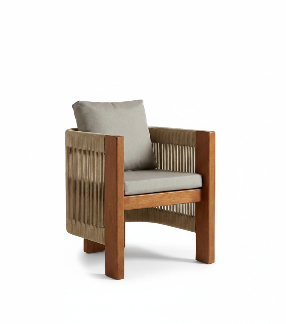 Tokyo İp Örgü Detaylı Sandalye